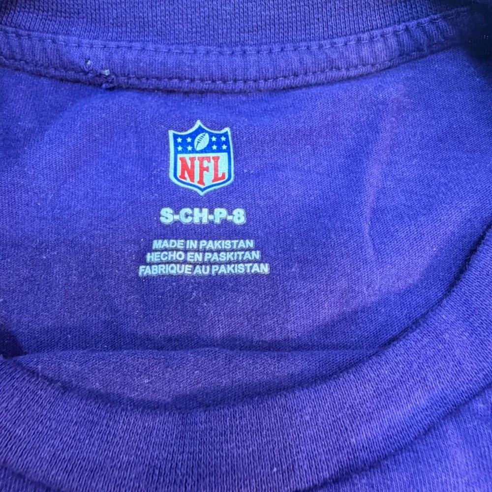Baltimore Ravens NFL Football Shirt Kids Youth 8 Purple Long Sleeve Graphic Tee